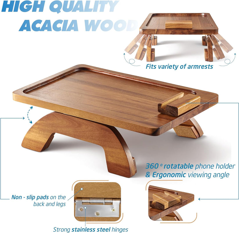 Versatile Sofa Armrest Tray