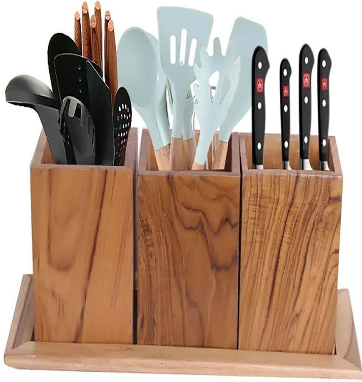 Wooden Kitchen Utensils Holder