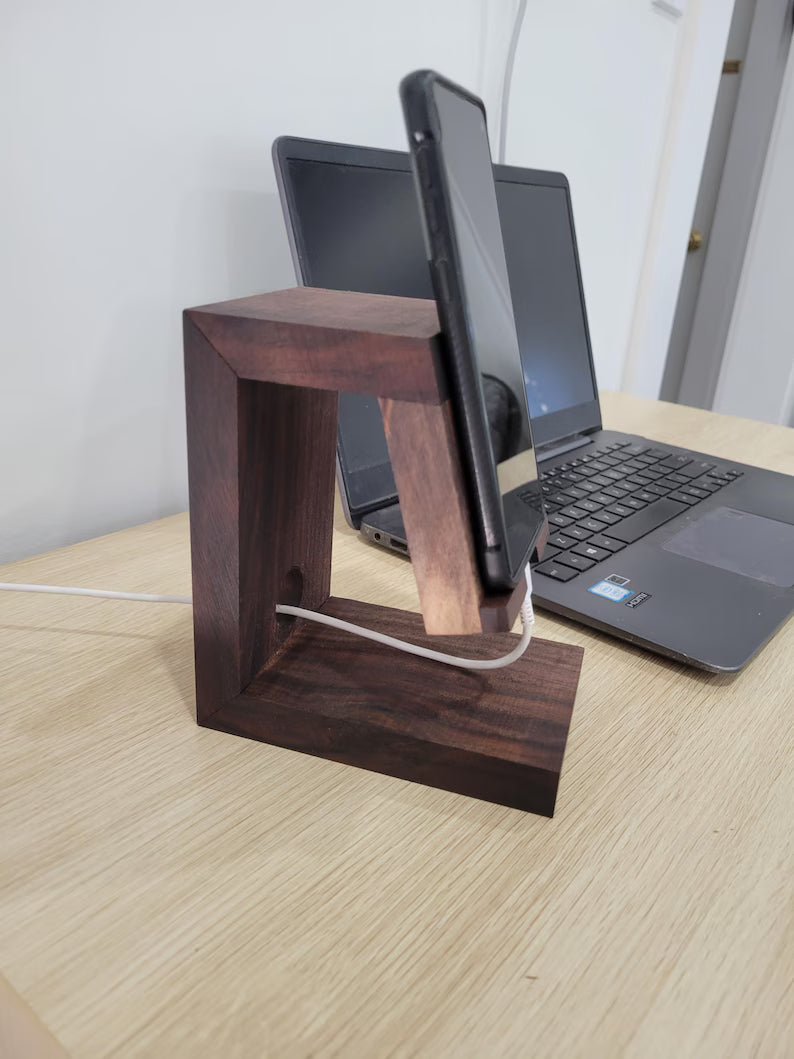 Wood Phone Stand Holder For Desk