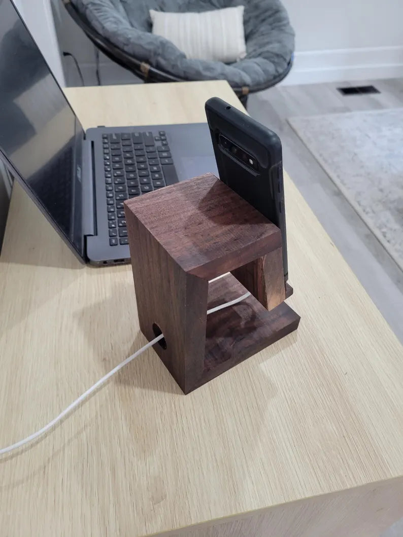 Wood Phone Stand Holder For Desk
