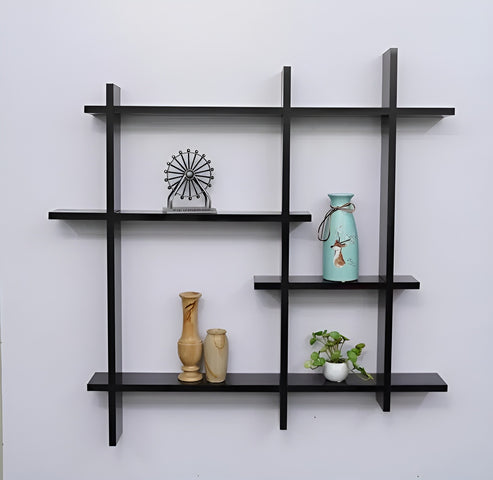 Wooden Wall Shelf for Living Room