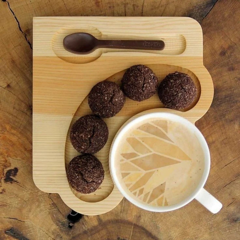 Wooden Coffee Snacks Serving Tray