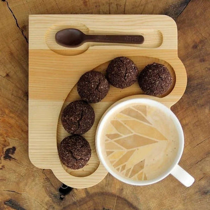 Wooden Coffee Snacks Serving Tray
