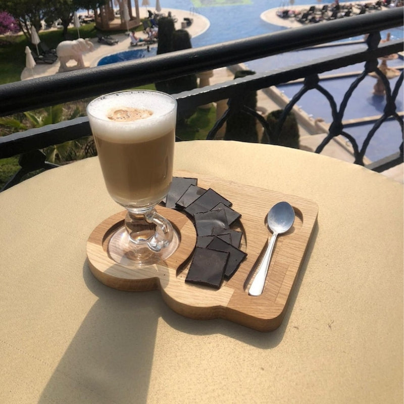 Wooden Coffee Snacks Serving Tray