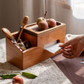 Tissue Spoon Holder In Lavish Pure Wooden