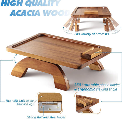 Versatile Sofa Armrest Tray