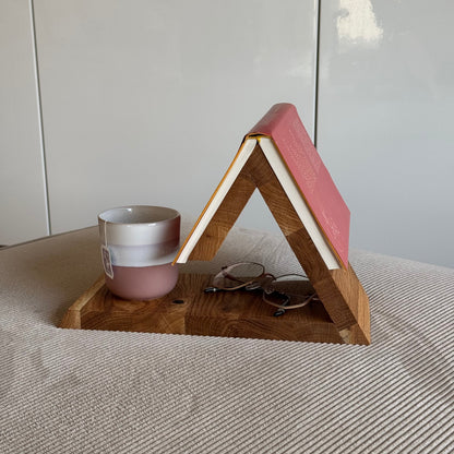 Wooden Triangle Book Holder