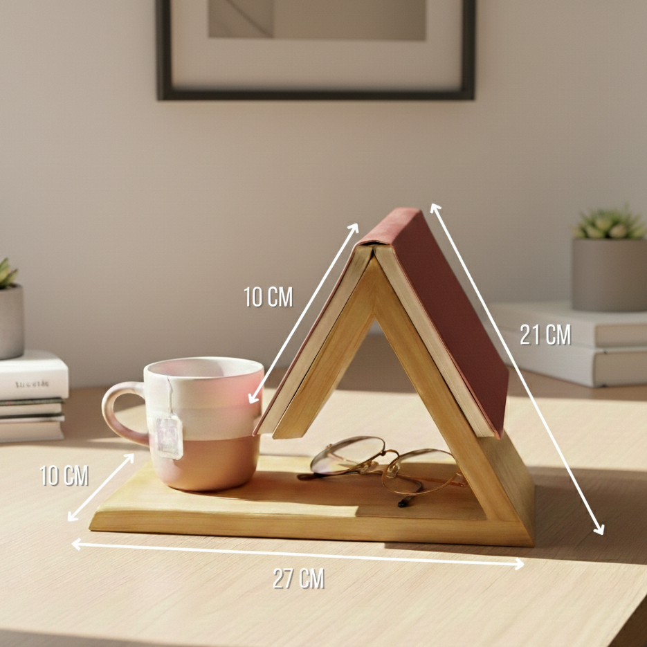wooden book holder