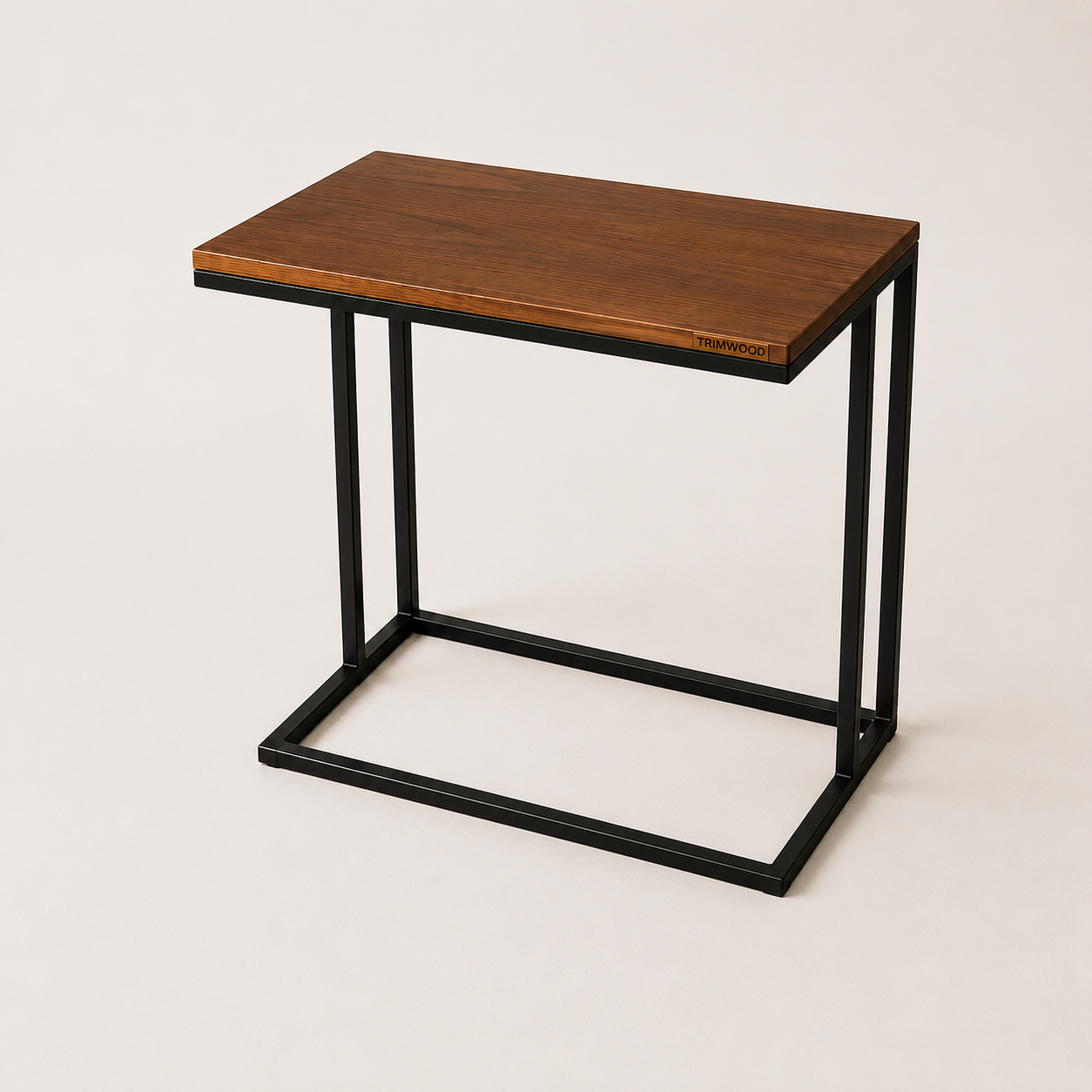 Modern Wooden Table with Metal Frame