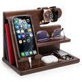 wooden phone docking station